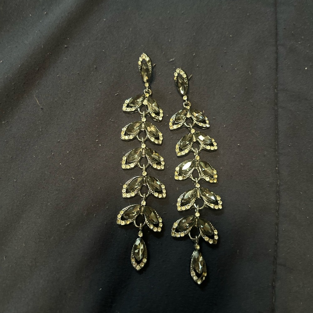 Elegant Black and Silver Dangle Earrings